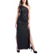 DENNY ROSE Long dress with print BLACK 52DR12025