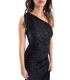DENNY ROSE Long dress with print BLACK 52DR12025