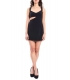 DENNY ROSE Short dress with V-neck BLACK 52DR12022