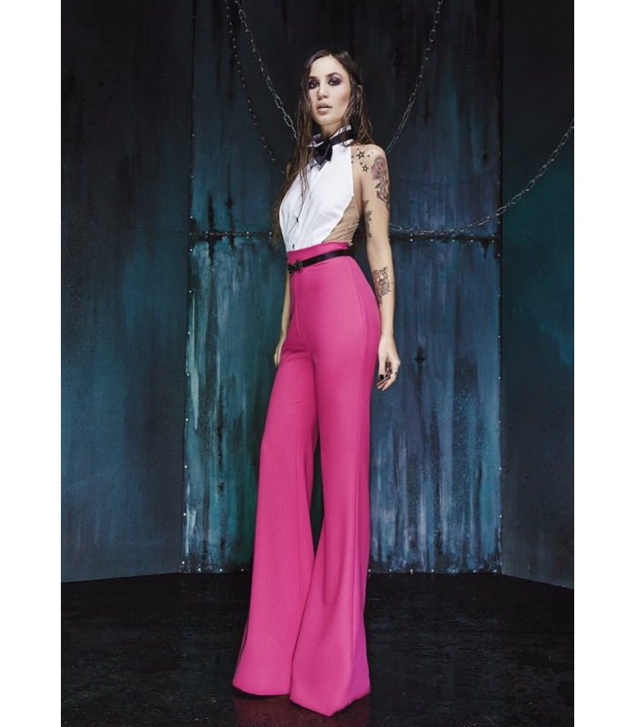 DENNY ROSE Pantalone palazzo FUXIA 52DR22006