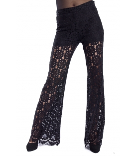 DENNY ROSE Pantalone in pizzo NERO 52DR22000