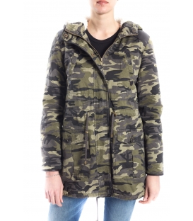 SLIDE OF LIFE Parka camouflage con zip e bottoni art. PKA01