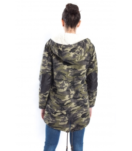 SLIDE OF LIFE Parka camouflage with zip and buttons art. PKA01