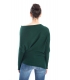SLIDE OF LIFE Asymmetric sweater GREEN art. ELA09