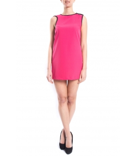 DENNY ROSE Short dress with black details FUXIA 52DR12029