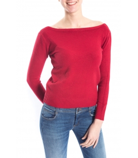 SLIDE OF LIFE Sweater with wide neck RED art. ELA11