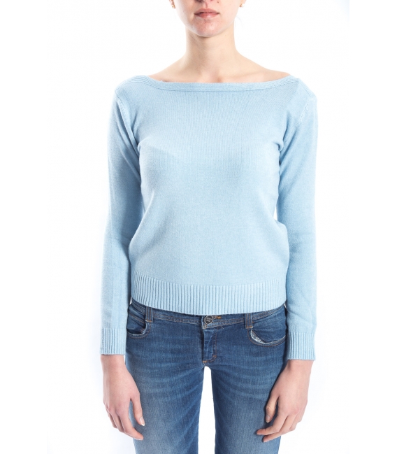 SLIDE OF LIFE Sweater with wide neck LIGHT BLUE art. ELA12