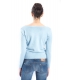 SLIDE OF LIFE Maglia con scollo a barchetta AZZURRO art. ELA12
