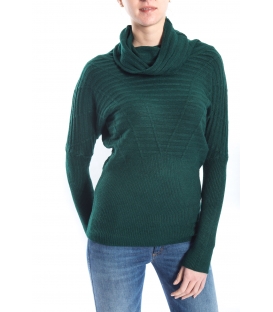 SLIDE OF LIFE Sweater with neck GREEN art. ELA15