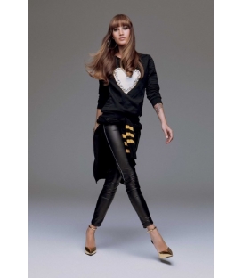 DENNY ROSE Leggings in eco-leather BLACK 51DR21024