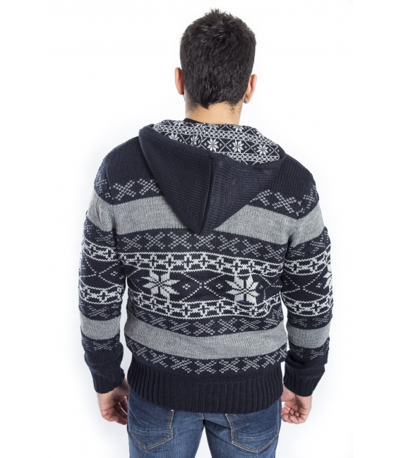 BAKER'S Sweater / Jacket with hood NAVY Art. D5839