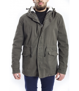 WILFED Parka with hood and zip GREEN G1531