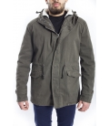 WILFED Parka with hood and zip GREEN G1531