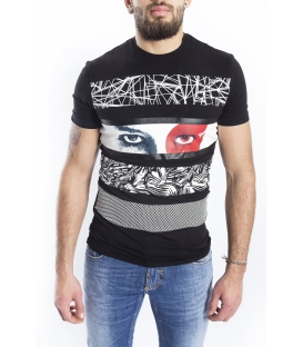 ANTONY MORATO T-shirt UOMO con stampa NERO MMKS00851