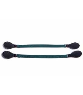 Manici corti in ecopelle suede stampato verde