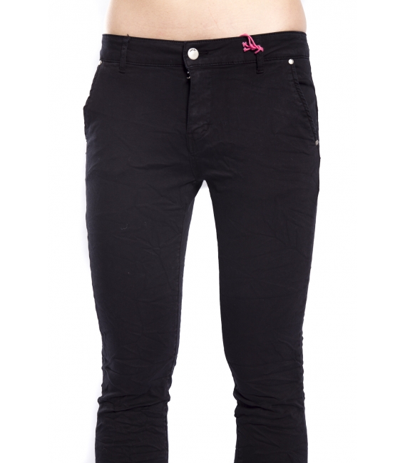 Pants woman cinos baggy BLACK CY551-1