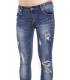 Jeans donna slim fit con strappetti DENIM ZJ8819