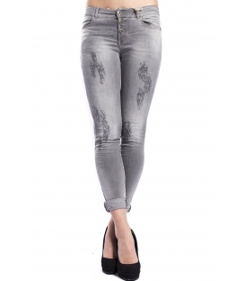 MARYLEY Jeans woman slim fit push-up GRIGIO Art. B690/G9B