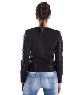 Jacket in eco-leather with hooks art. AL101