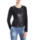 Jacket in eco-leather with asymmetric zip BLACK art. AL102
