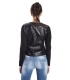 Jacket in eco-leather with asymmetric zip BLACK art. AL102