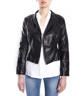 SUSY MIX Jacket in eco-leather BLACK art. 612