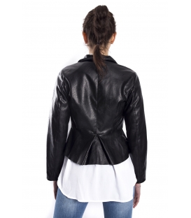 SUSY MIX Jacket in eco-leather BLACK art. 612