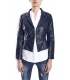 SUSY MIX Jacket in eco-leather BLUE art. 612