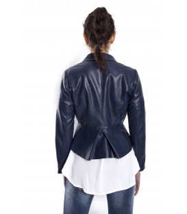 SUSY MIX Jacket in eco-leather BLUE art. 612