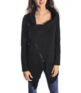 SUSY MIX Asymmetric sweatshirt BLACK Art. 5314