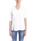 SUSY MIX Shirt serafino with buttons WHITE art. 43112MP