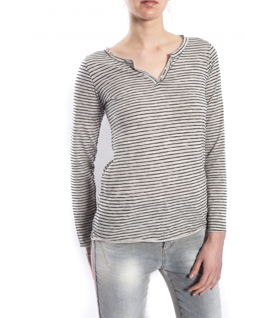 SUSY MIX Jersey with stripes GREY and BLACK art. 5041