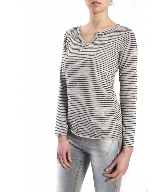 SUSY MIX Jersey with stripes GREY and BLACK art. 5041