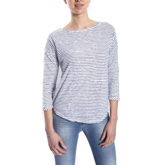 SUSY MIX Jersey with stripes WHITE and BLUE art. 6481