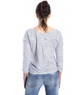 SUSY MIX Jersey with stripes WHITE and BLUE art. 6481