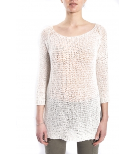 SUSY MIX Maglia con spacchi PANNA art. 53203