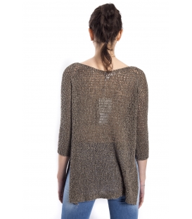 SUSY MIX Maglia con spacchi VERDONE art. 53203