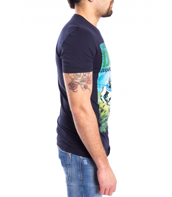 ANTONY MORATO T-shirt UOMO con stampa BLU MARINE MMSW00792