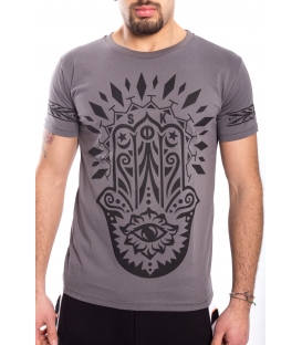 STK SUPER TOKYO T-shirt UOMO con stampa PIOMBO 1409