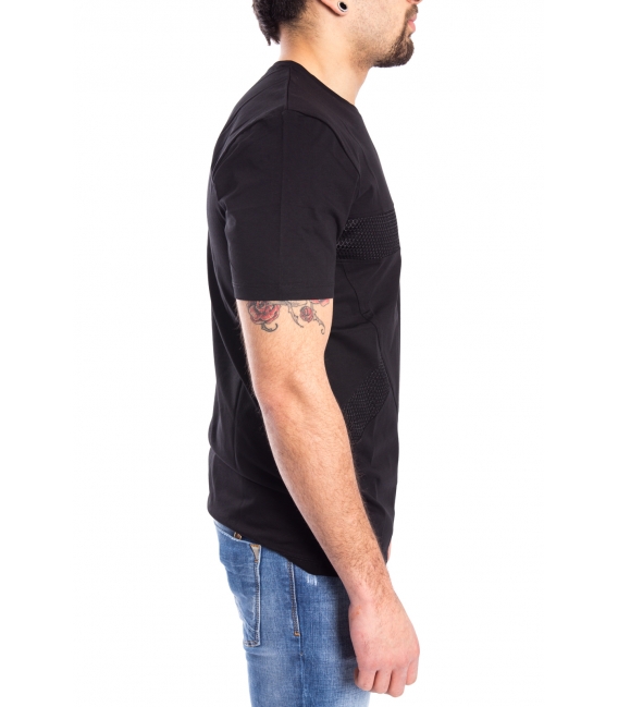 ANTONY MORATO T-shirt UOMO con dett. retina NERO MMKS00760