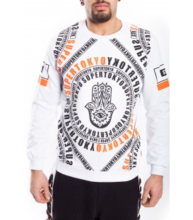 STK SUPER TOKYO Sweatshirt MAN with print WHITE 1460