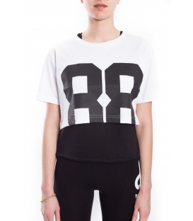 STK SUPER TOKYO T-shirt corta DONNA con numero BIANCO STKD124