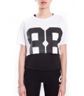 STK SUPER TOKYO T-shirt WOMAN with number WHITE STKD124