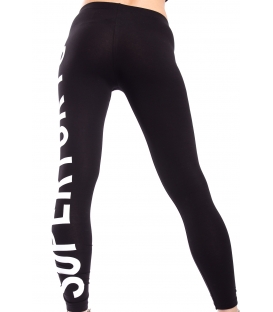 STK SUPER TOKYO Leggings DONNA con scritta NERO STKD093