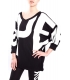 STK SUPER TOKYO Maxi sweatshirt WOMAN with print BLACK STKD092