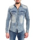 Camicia jeans UOMO con dett. macchie DENIM Art. J-9026