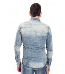 Camicia UOMO con dett. macchie DENIM Art. J-9026