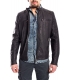 Jacket MAN in eco-leather GREY / BLACK Art. GP-1587