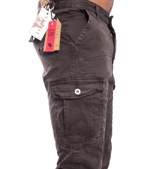 Pants MAN with pockets BRAUN/BLACK Art. 8305