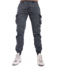  MAN Hose mit Taschen und elastischen Boden GRAY J-9065
